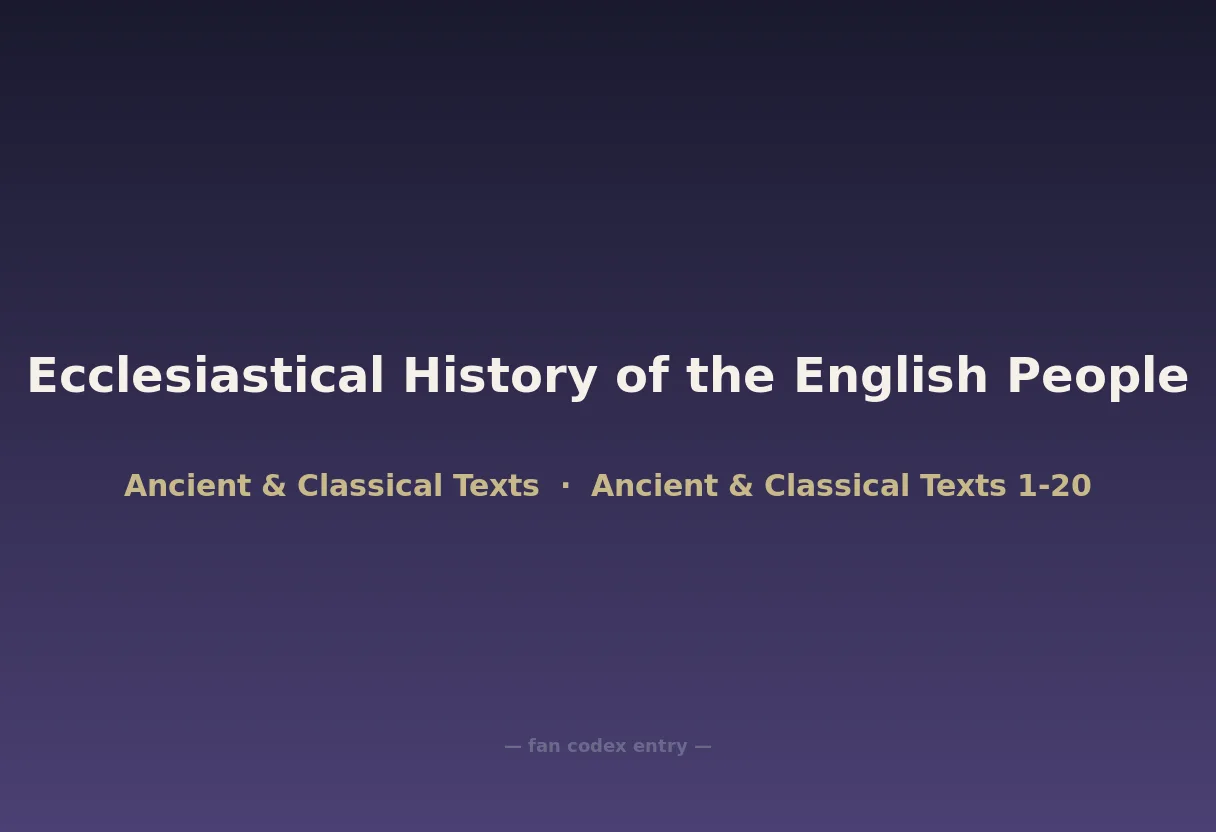 Ecclesiastical History of the English People