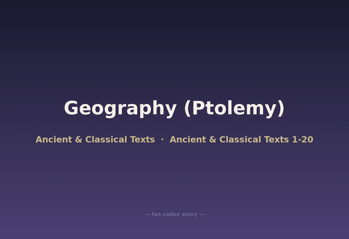 Geography (Ptolemy)