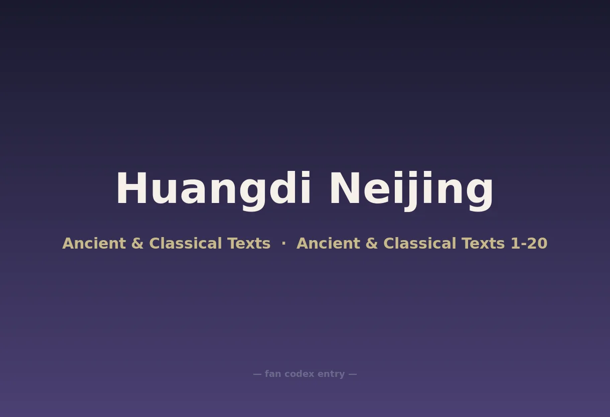 Huangdi Neijing